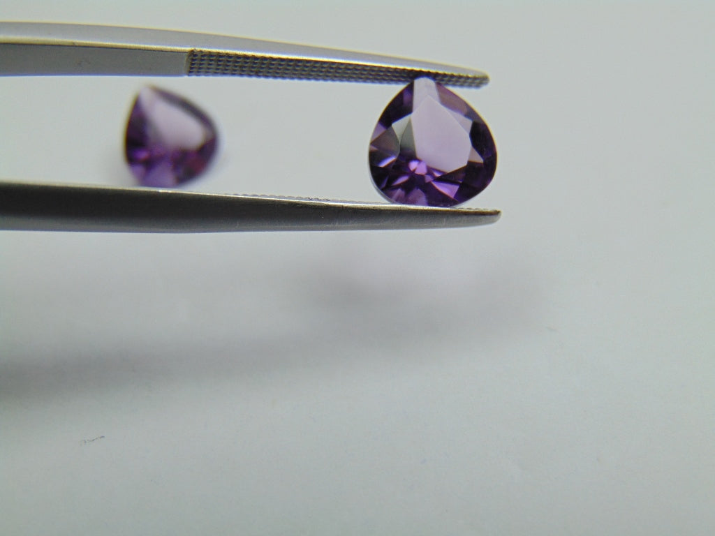 2.90ct Amethyst Pair 8mm