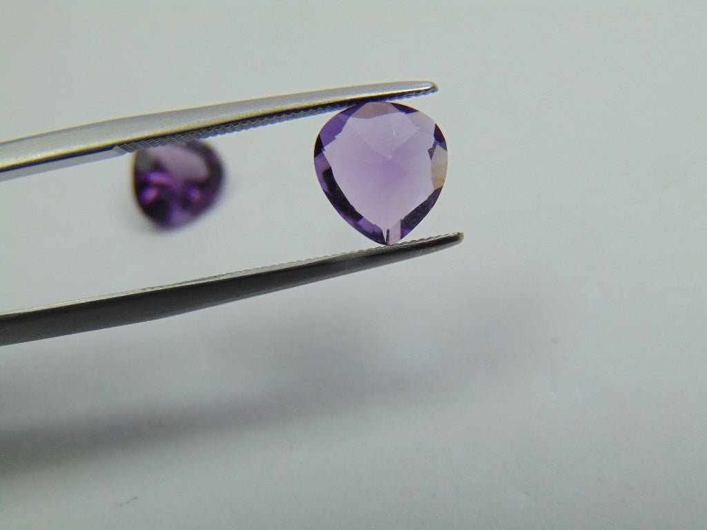 2.90ct Amethyst Pair 8mm