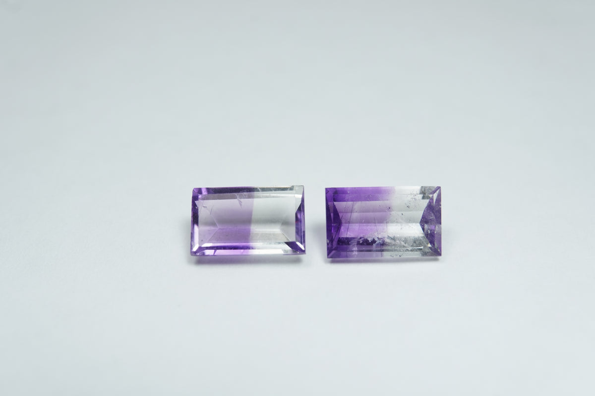 3ct Amethysts bicolors 9x6mm / 9x6mm