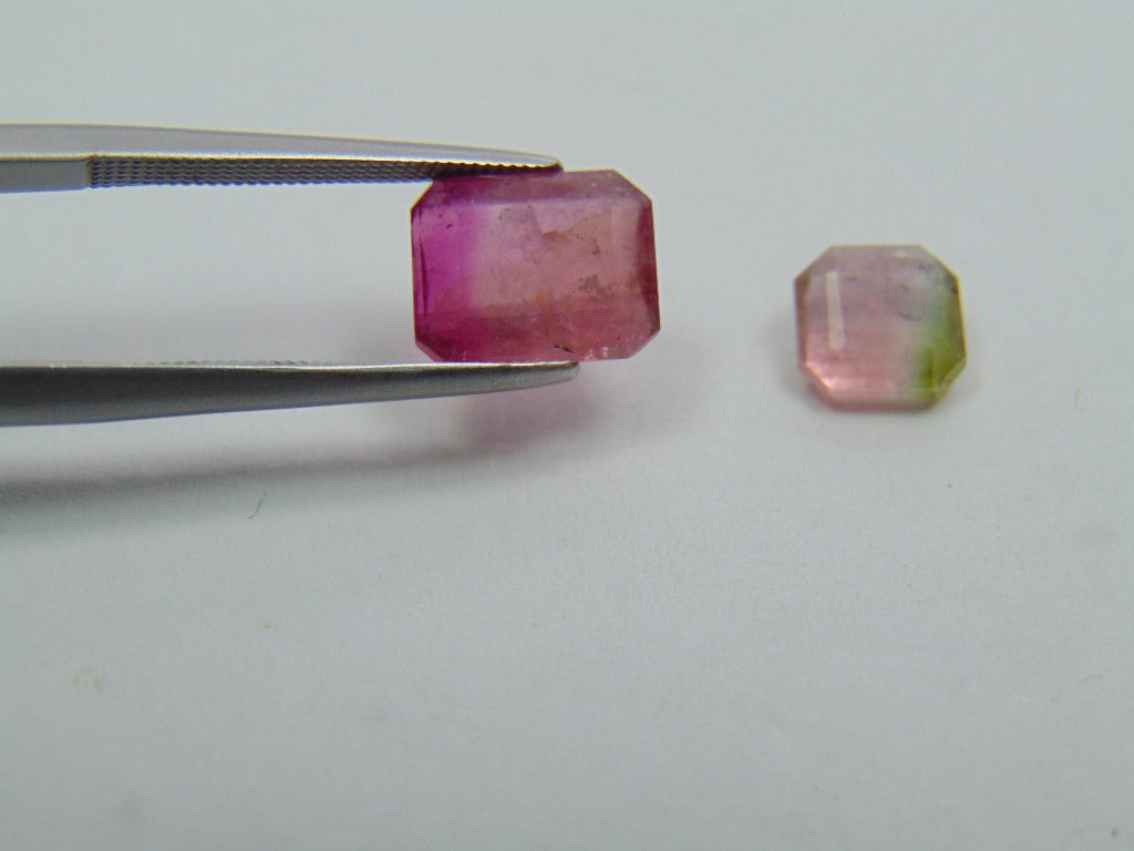 3.60ct Tourmaline Bicolor 9x7mm 7mm