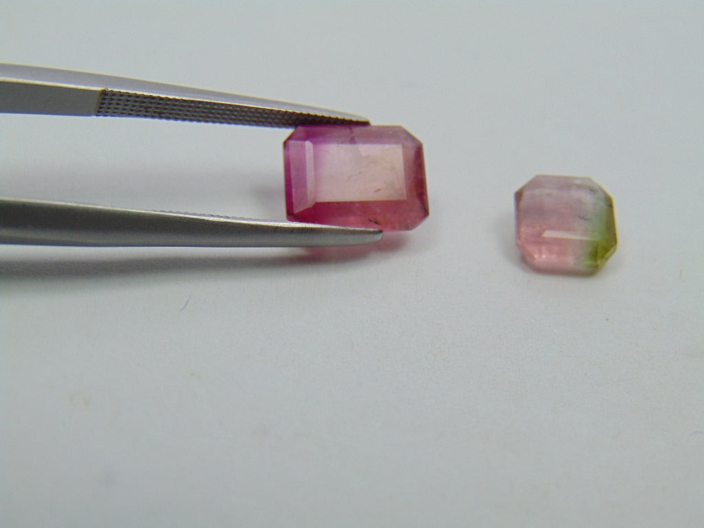 3.60ct Tourmaline Bicolor 9x7mm 7mm