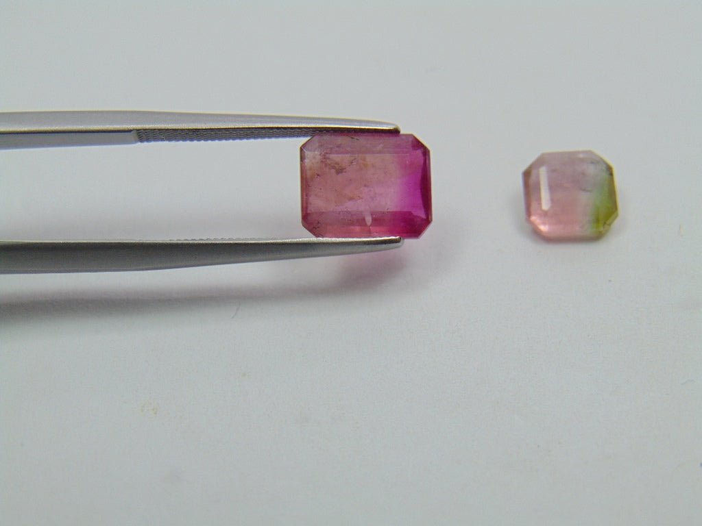 3.60ct Tourmaline Bicolor 9x7mm 7mm