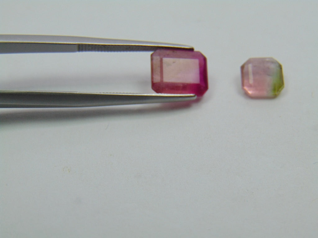 3.60ct Tourmaline Bicolor 9x7mm 7mm