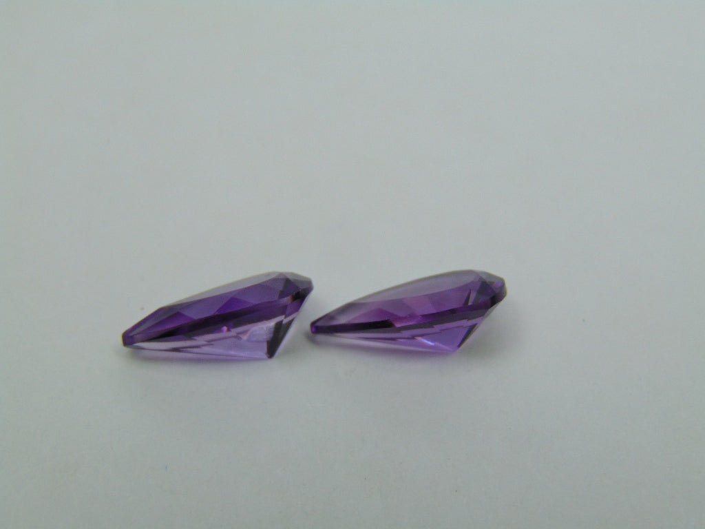 5.20ct Amethyst Pair 13x7mm