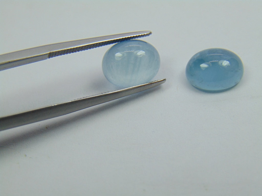 5.95ct Aquamarine Cabochon 10x8mm