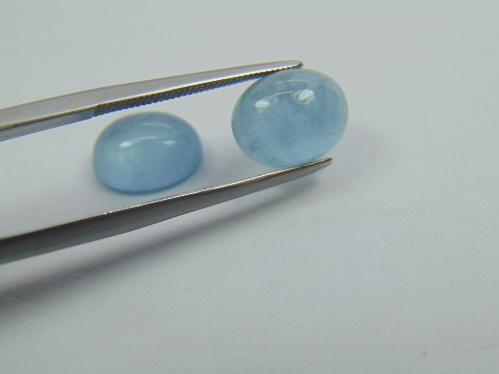 5.95ct Aquamarine Cabochon 10x8mm