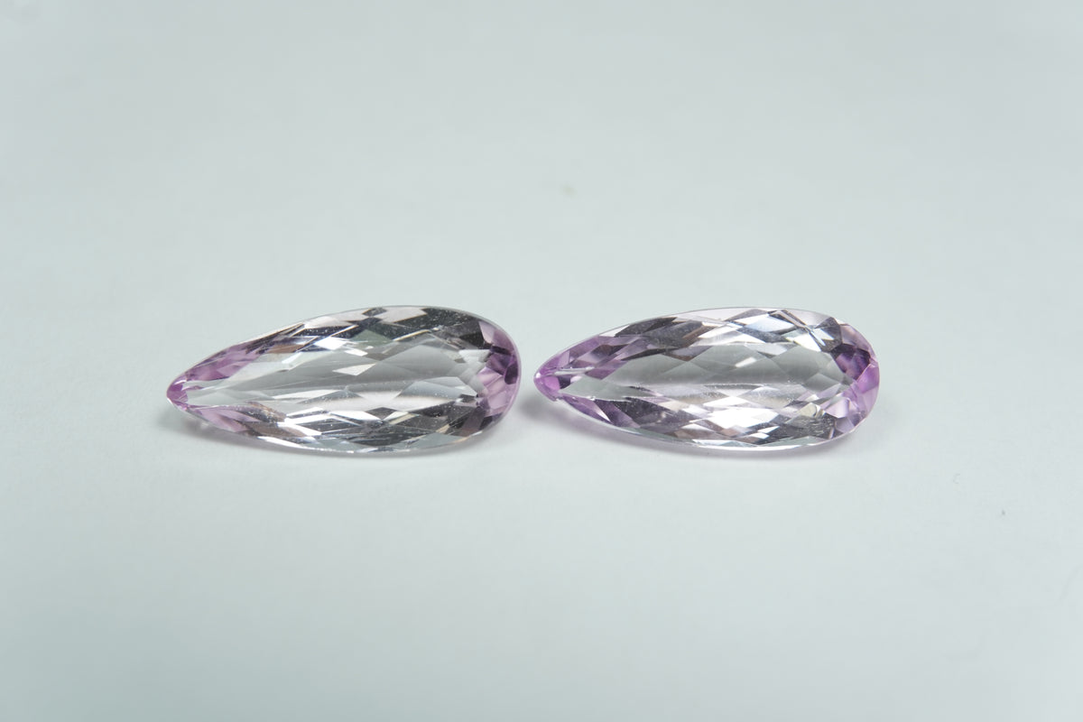 5.85ct Kunzite pair 15x6mm