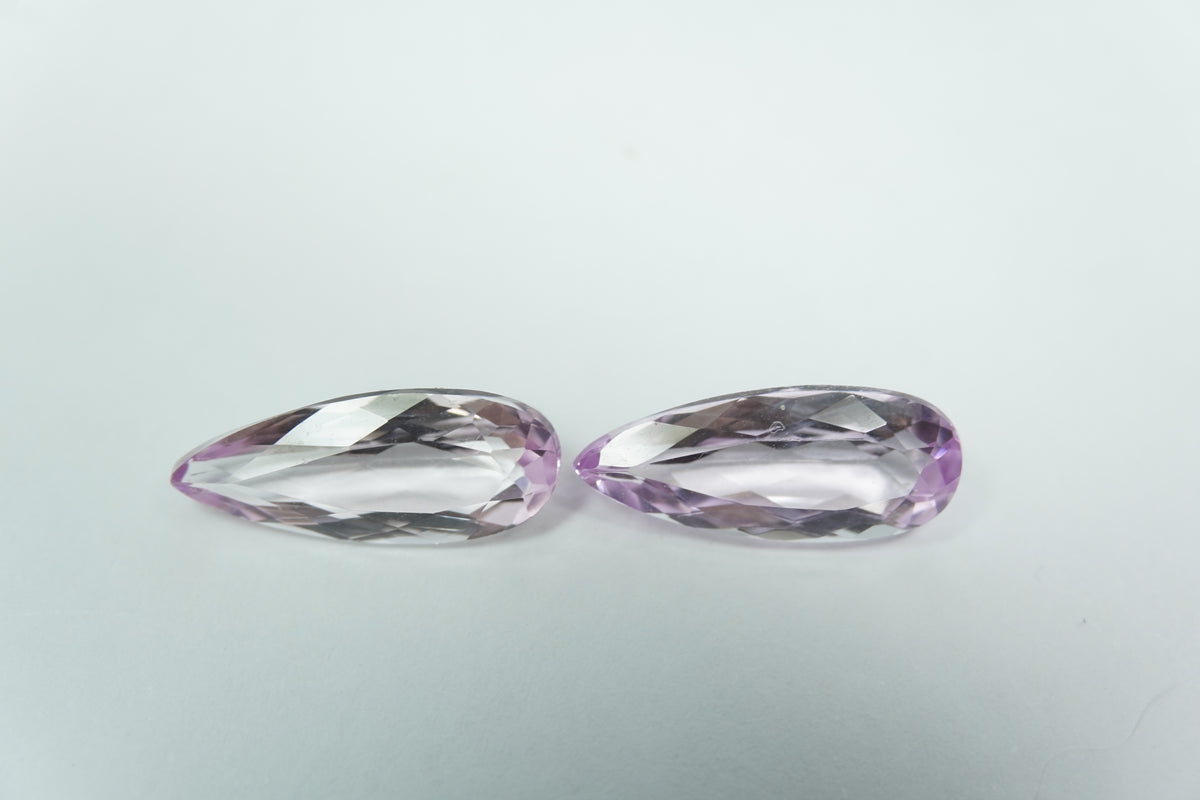5.85ct Kunzite pair 15x6mm