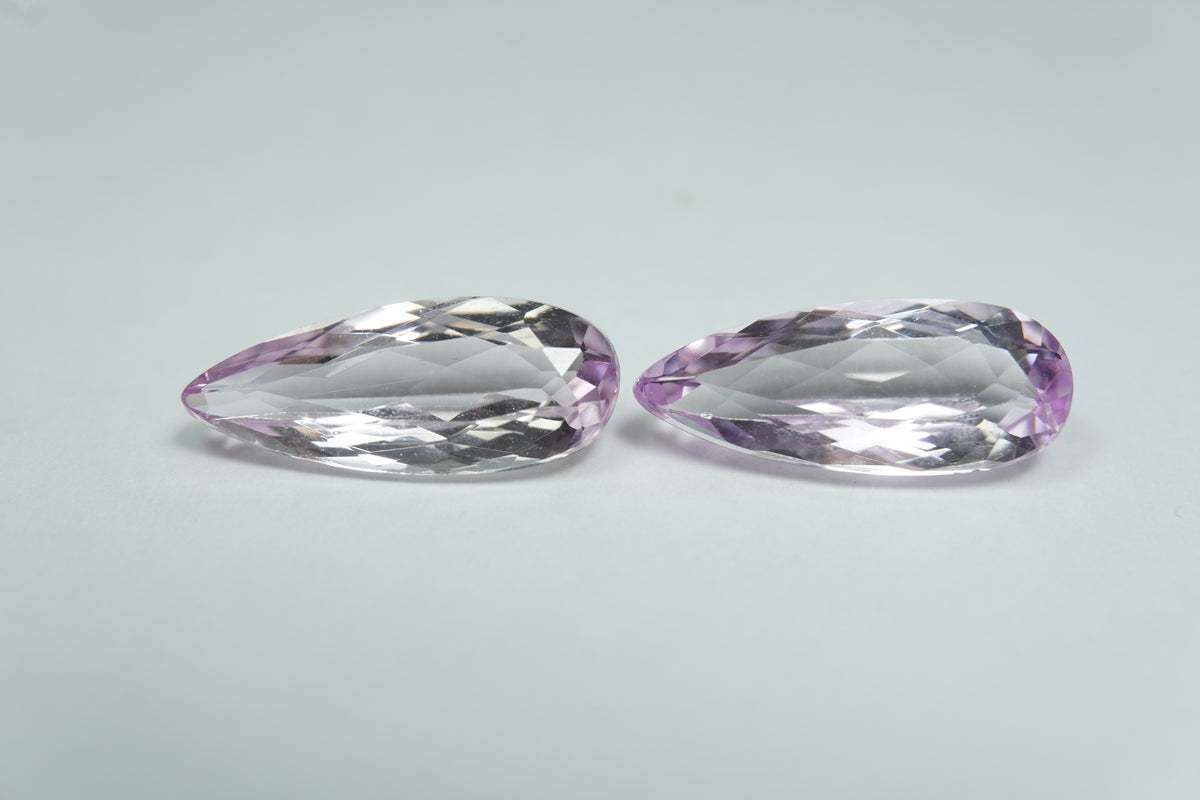 5.85ct Kunzite pair 15x6mm