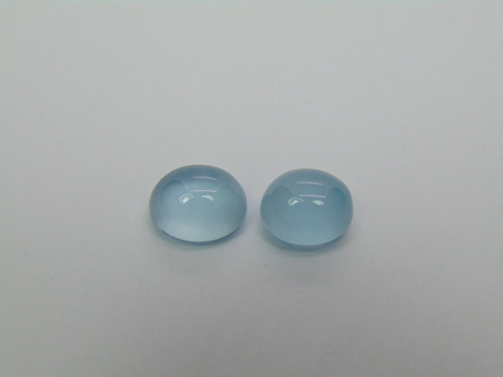 8.15ct Aquamarine Cabochon 11x9mm 10x9mm