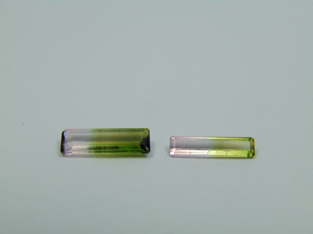 1.59ct Tourmaline Bicolor 12x5mm 11.5x3mm