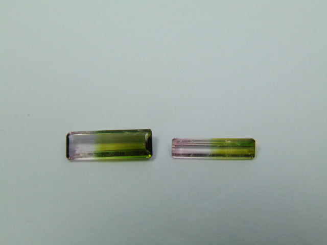1.59ct Tourmaline Bicolor 12x5mm 11.5x3mm