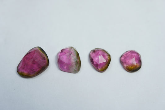 5.45ct Watermelon Tourmaline 9.5x7mm / 8x6mm / 6.5x6mm / 7.5x7mm