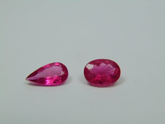3.15ct Tourmaline Pink 9x7mm 11x6mm