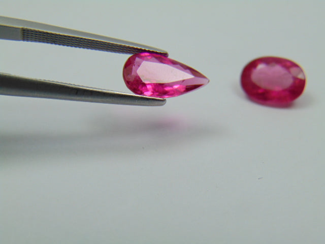 3.15ct Tourmaline Pink 9x7mm 11x6mm