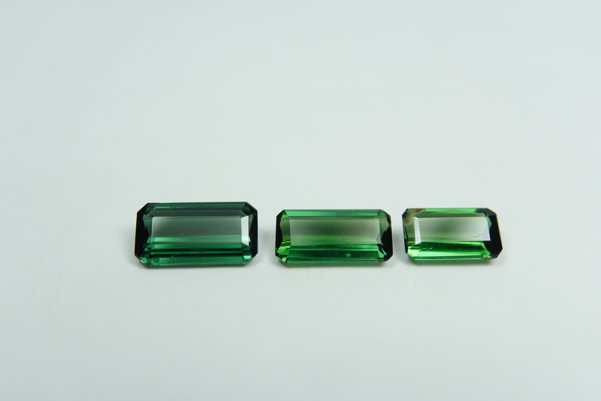 3.20ct Tourmalines 9x5mm / 9x4mm / 8x4mm