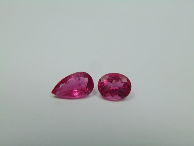 2.60ct Rubellite 8x6mm 10x5mm