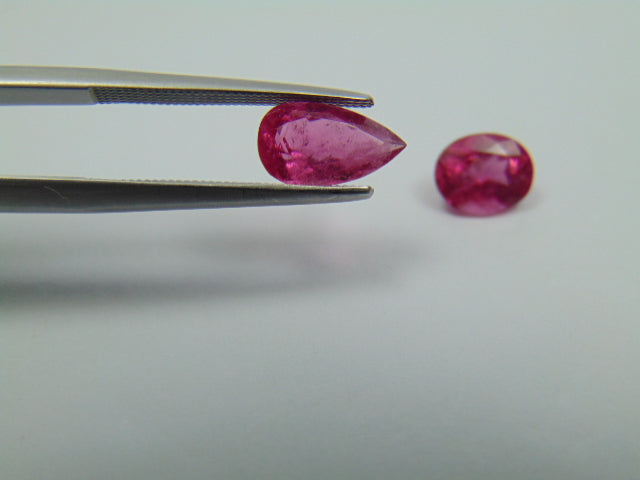 2.60ct Rubellite 8x6mm 10x5mm