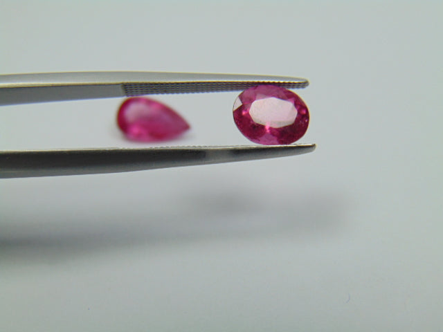 2.60ct Rubellite 8x6mm 10x5mm
