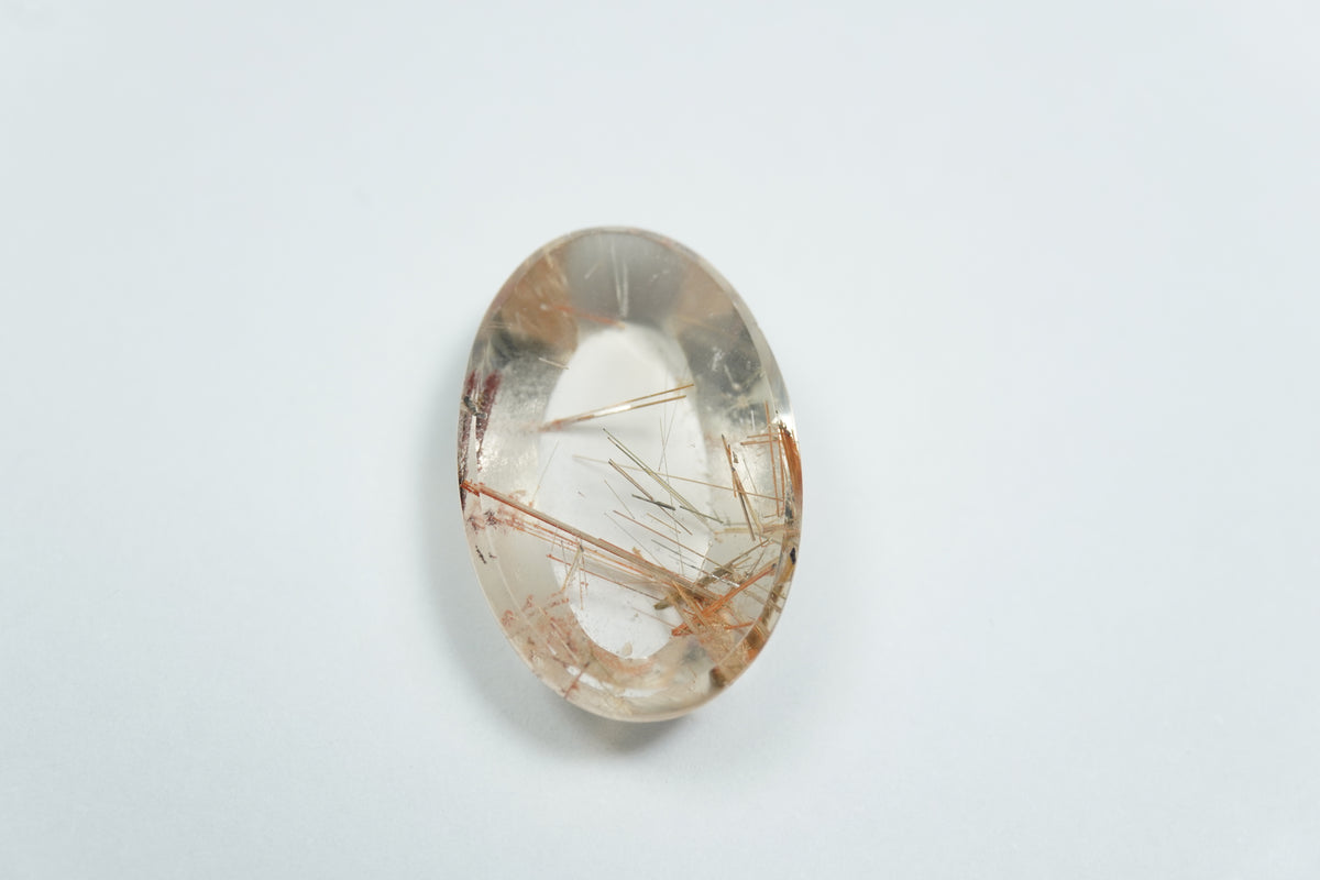 13ct Quartz with inclusion 21x13mm