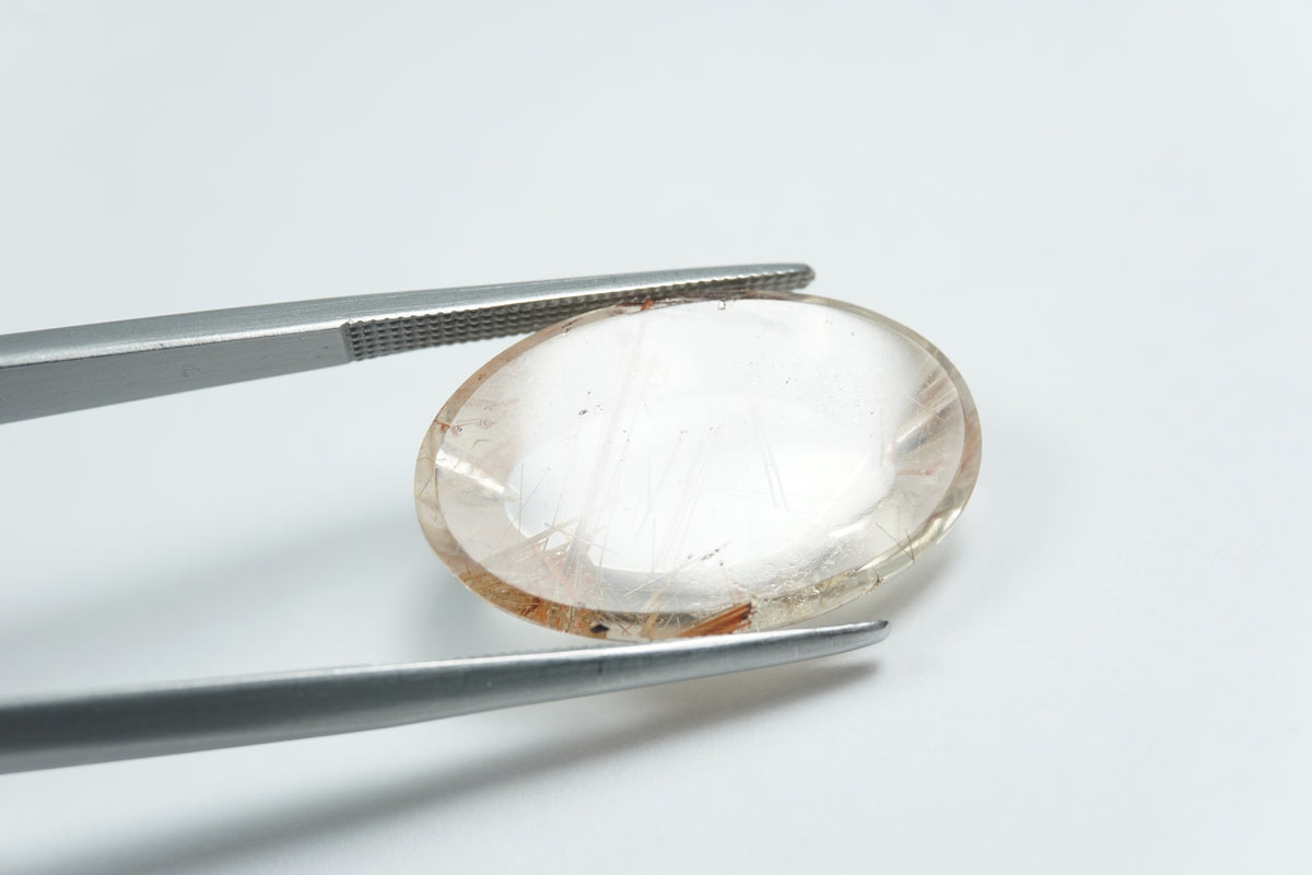 13ct Quartz with inclusion 21x13mm