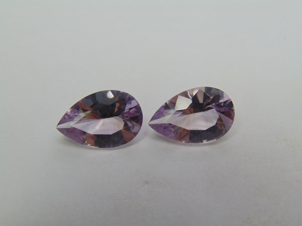 7.55ct Amethyst Pair 14x9mm