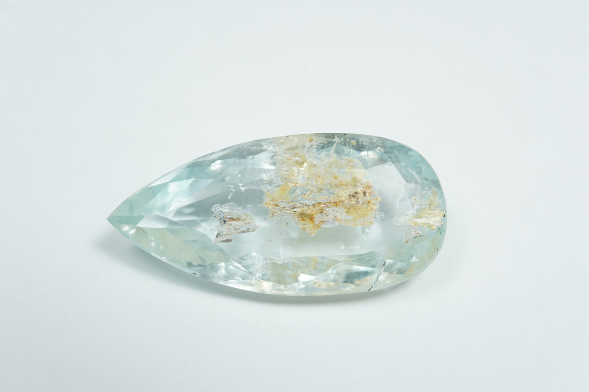 27.35ct Aquamarine with inclusion 33x16mm
