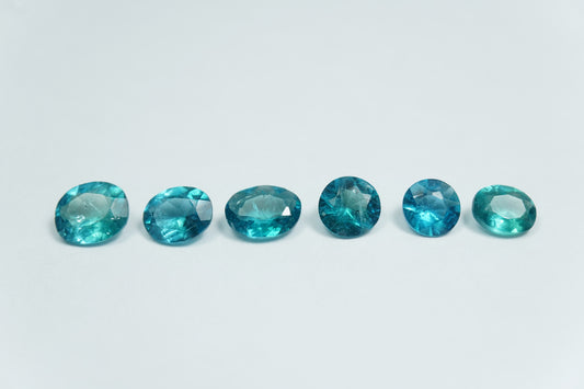 2.80ct Apatite 5mm / 6x5mm / 6x4.5mm / 4.5mm / 5.5x4mm / 5x4mm