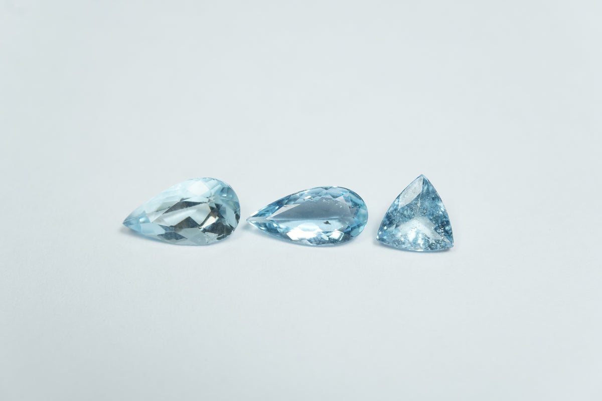 2.40ct Aquamarine 10x5.5mm / 10x5mm / 6mm
