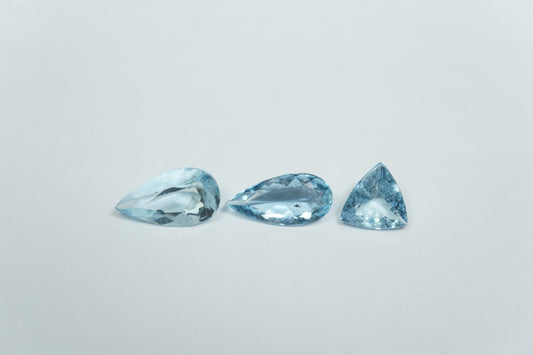 2.40ct Aquamarine 10x5.5mm / 10x5mm / 6mm