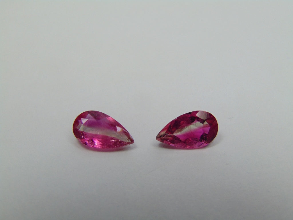 2ct Tourmaline Bicolor Pair 10x5mm