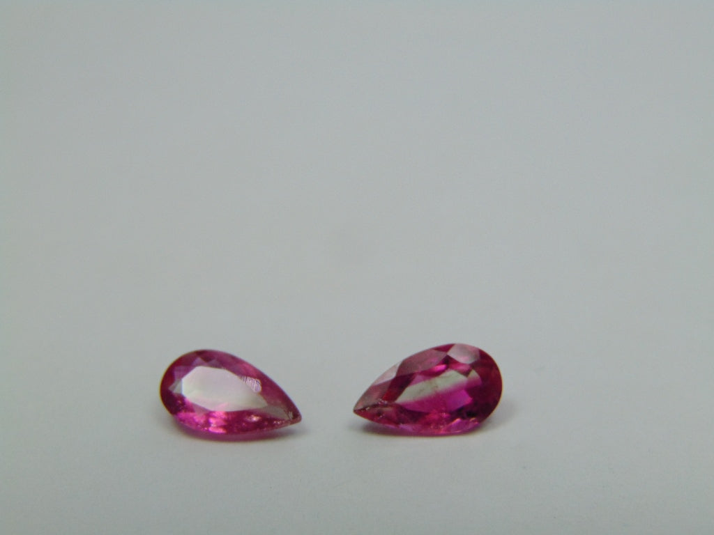 2ct Tourmaline Bicolor Pair 10x5mm