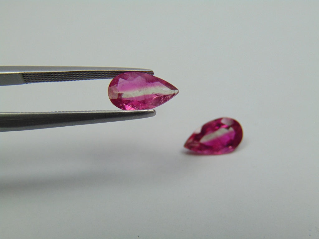 2ct Tourmaline Bicolor Pair 10x5mm