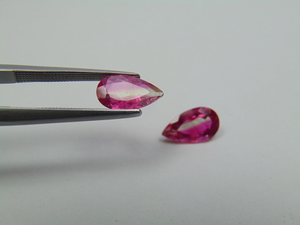 2ct Tourmaline Bicolor Pair 10x5mm