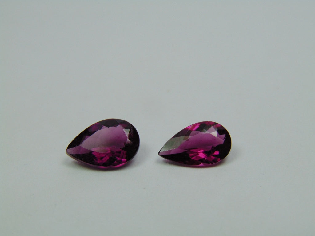 3.12ct Rubellite 10x6mm 10x7mm