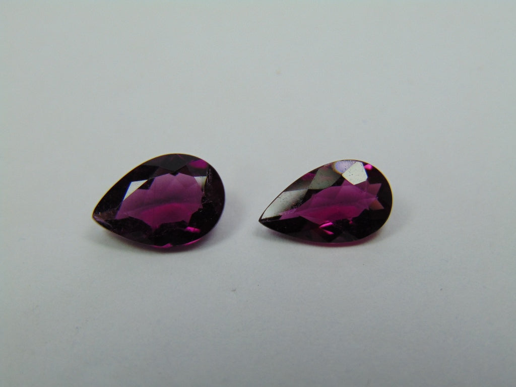 3.12ct Rubellite 10x6mm 10x7mm