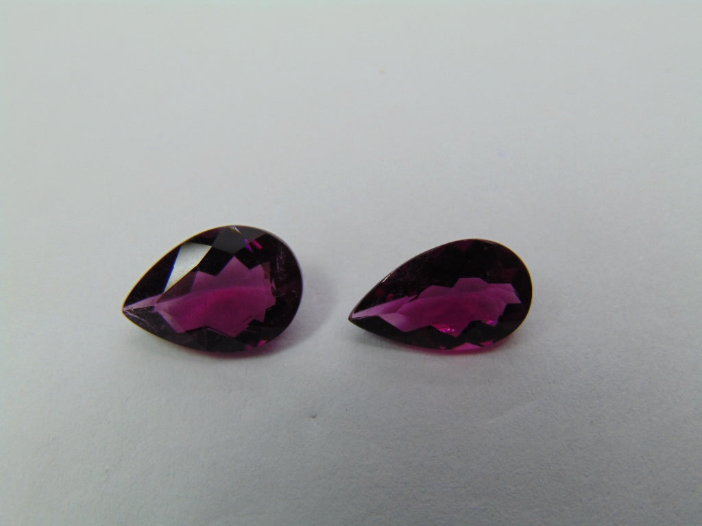 3.12ct Rubellite 10x6mm 10x7mm