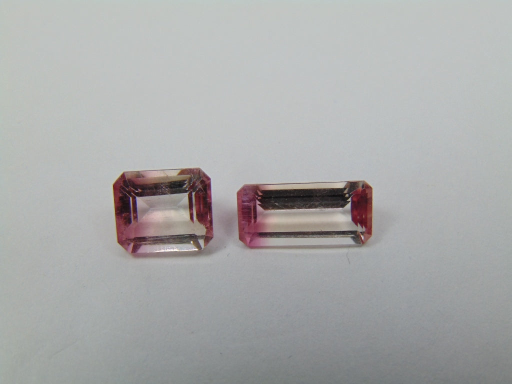 5ct Tourmaline Bicolor 12x5mm 9x7mm