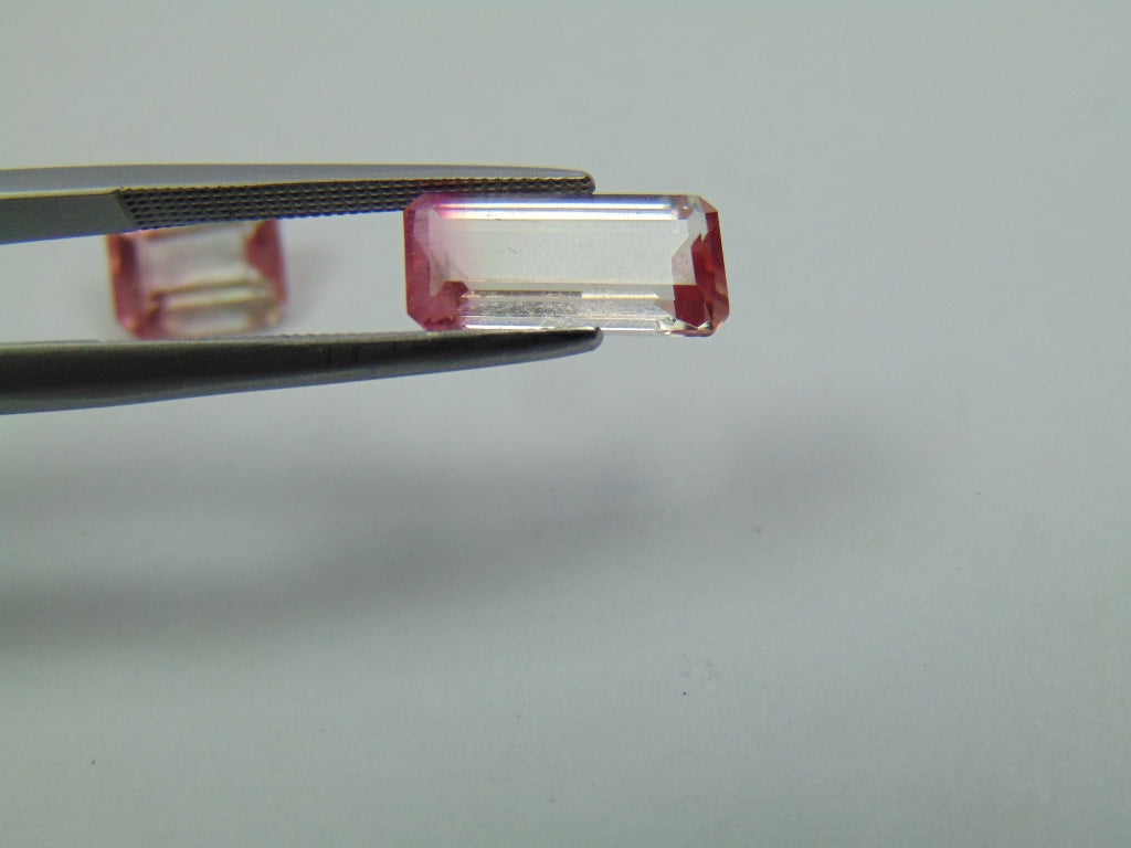 5ct Tourmaline Bicolor 12x5mm 9x7mm