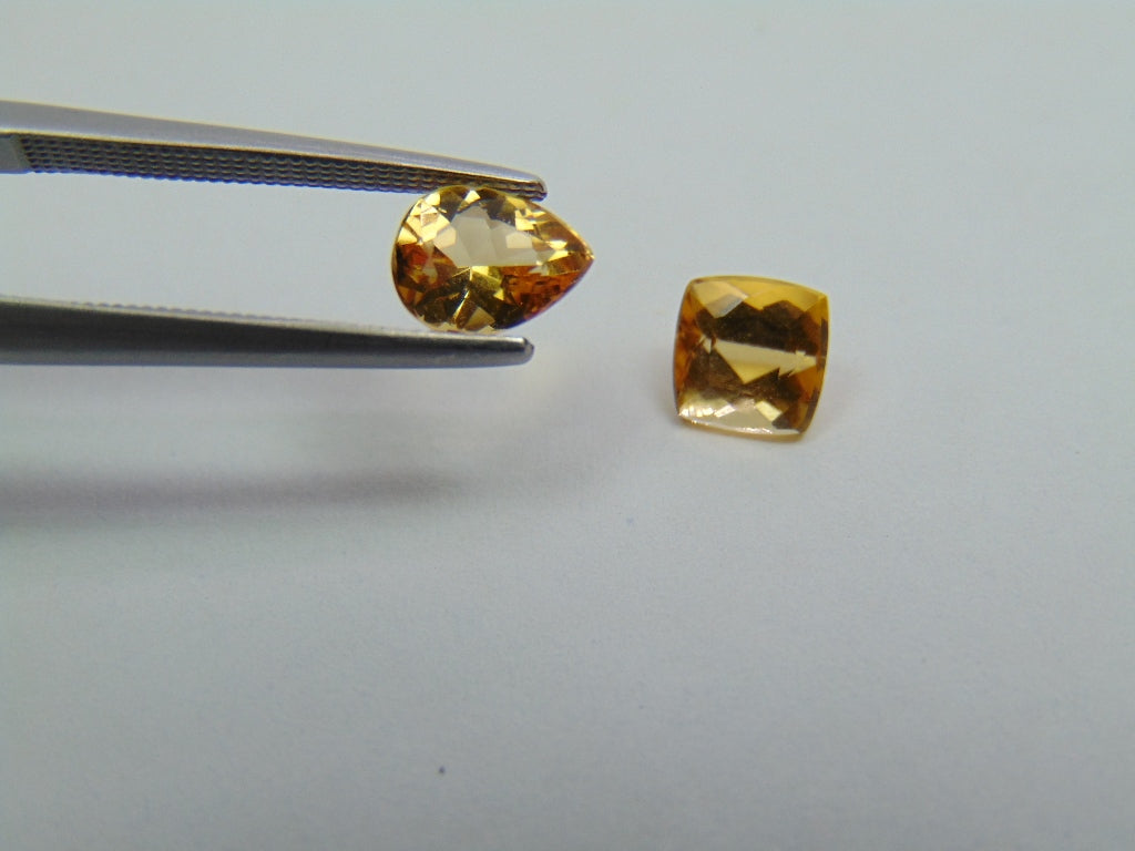 2.02ct Imperial Topaz 7x5mm 6mm