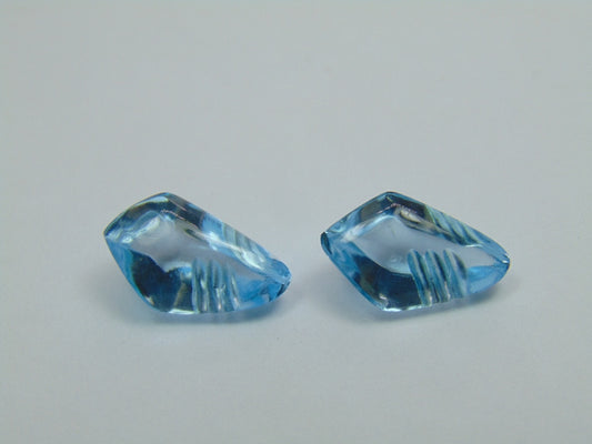 13.70ct Topaz Pair 15x9mm