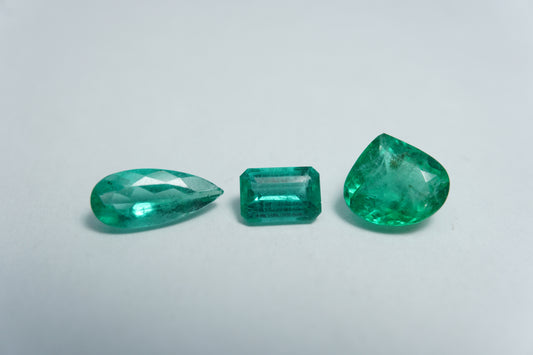 2.60ct Emerald 10x4.5mm / 8x7.5mm / 6x4mm