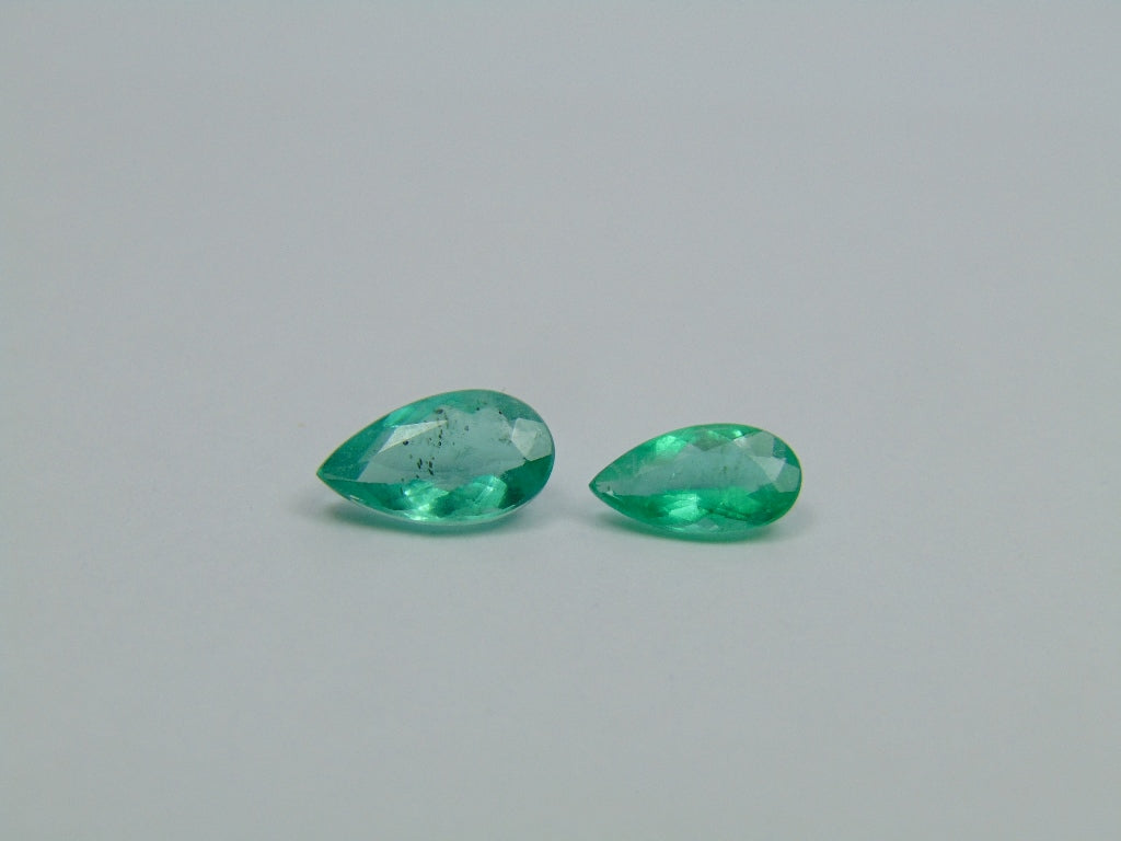 1.92ct Emerald 10x6mm 9x5mm