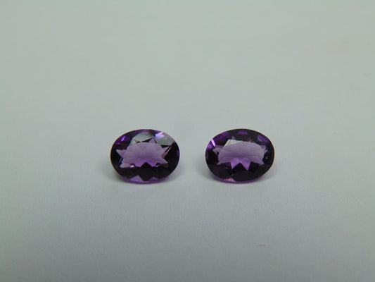 1.85ct Amethyst Pair 7.5x6mm