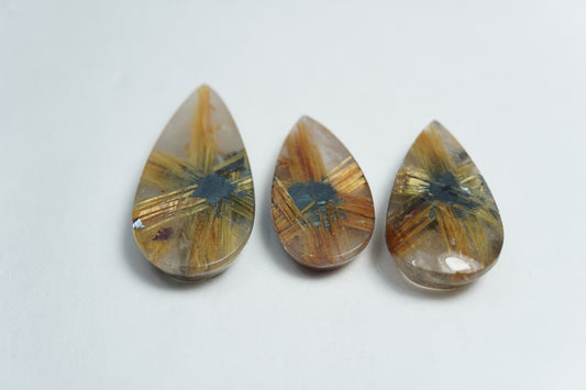 34.40ct Rutile 26x12mm / 21x11mm / 20x10mm