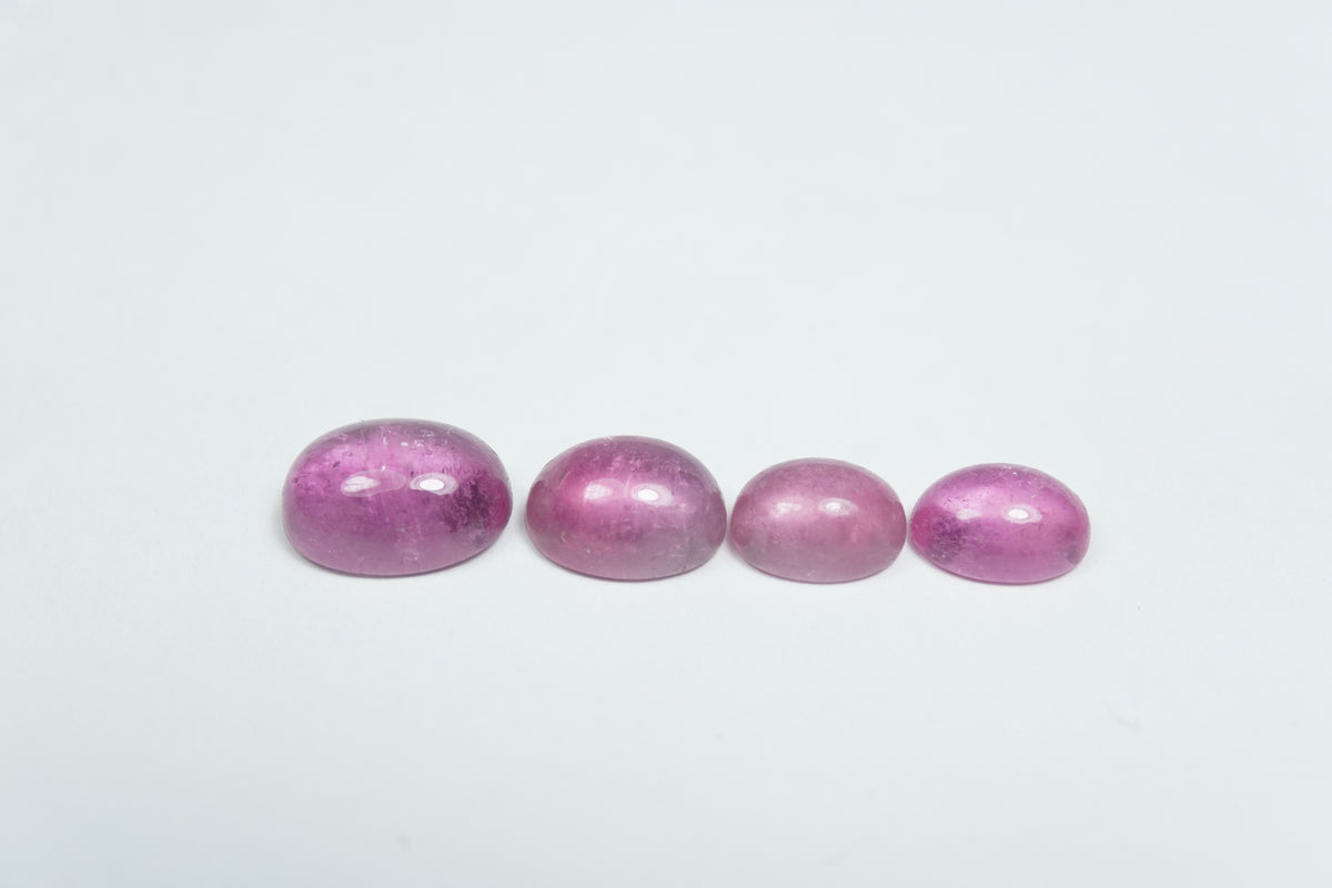5.78ct Tourmalines cabochon 9x7mm / 8x6mm / 7x5mm / 7x5mm