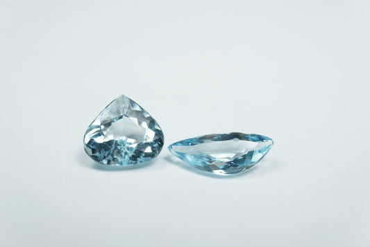 2.91ct Aquamarines 12x5mm / 9x8mm