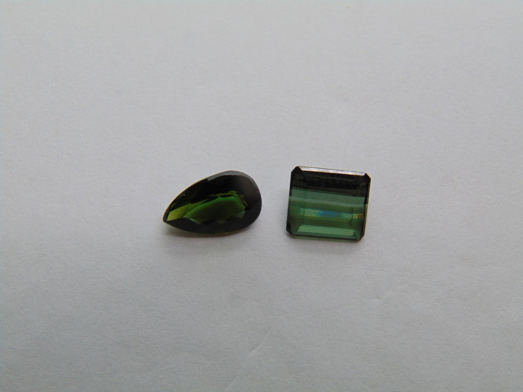 2.49ct Tourmaline 9x6mm 7x6mm