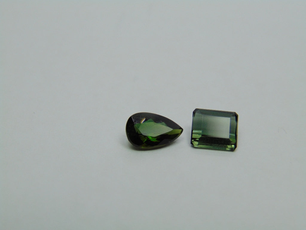 2.49ct Tourmaline 9x6mm 7x6mm