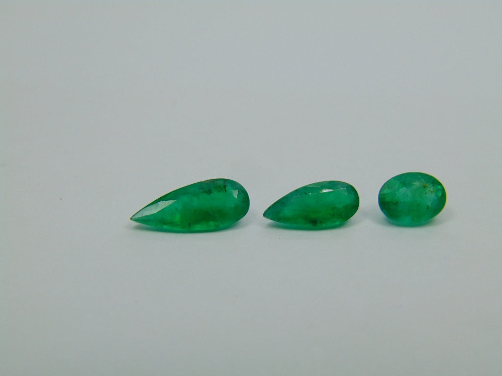 2.47ct Emerald 11x5mm 9.5x4mm 7x5mm